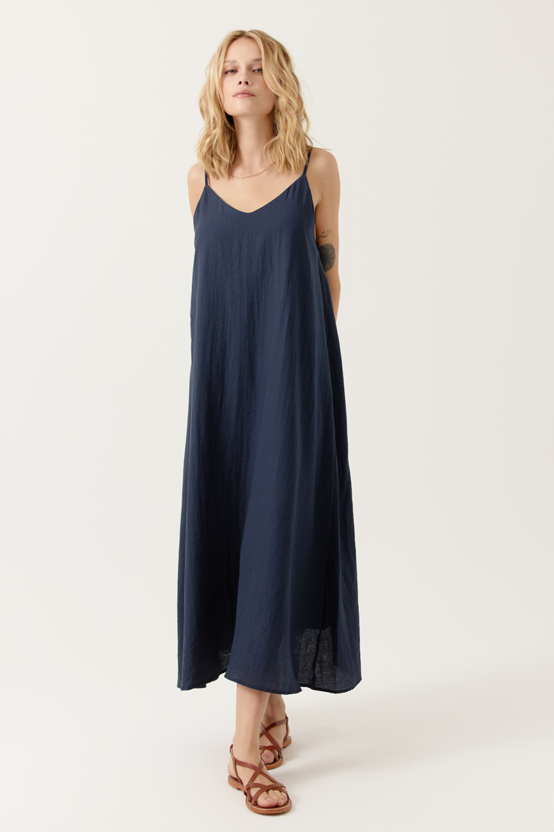 VESTIDO LARGO BROOKE COLOR AZUL MARINO 6